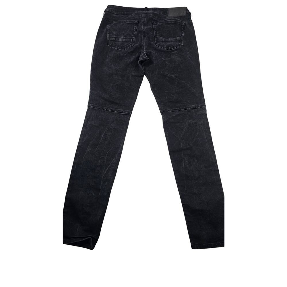 Pacsun Stacked Skinny Stretch Denim Jeans moto black grunge 30x30 EUC emo y2k